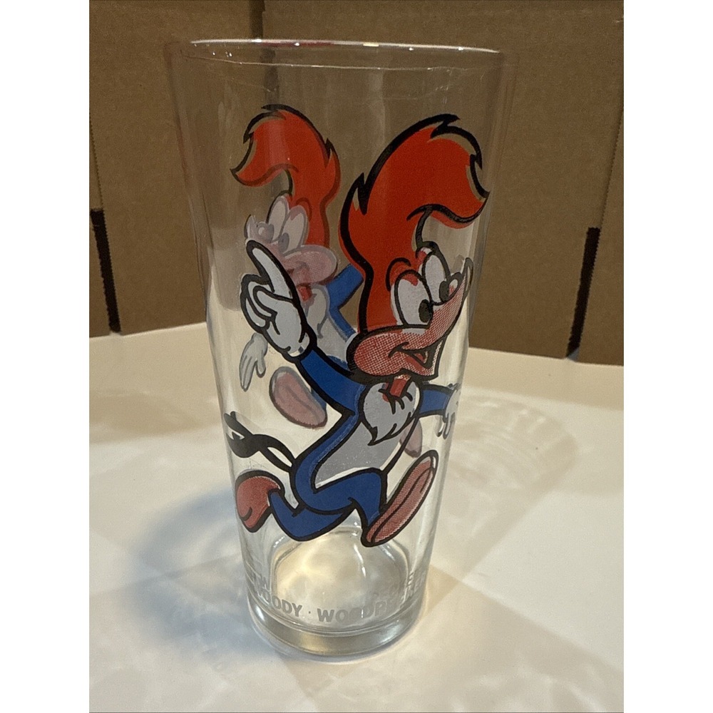 1970s Woody Woodpecker Pepsi Walter Lantz Collector Series Glass